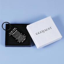 Load image into Gallery viewer, Birthday Christmas Gifts for Son from Mom To My Son Inspirational Keychain Valentine's Day Graduation Anniversary Back To School Gifts for Boys Stepson Son in Law Him Men Stocking Stuffer