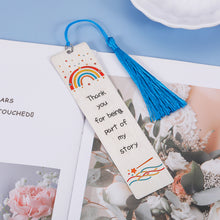 Load image into Gallery viewer, Thank You Appreciation Gift for Women Men Bookmark Gifts for Friends Book Lover Teacher Coworker Female Birthday Christmas Retirement Gifts Spanish PE Preschool Daycare Teacher