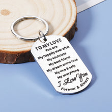 Load image into Gallery viewer, Anniversary Valentine Wedding Keychain Gifts for Love Husband Wife Fiance Fiancee Groom Bride Boyfriend Girlfriend Soulmate Men Women Birthday Christmas Present for Her Him