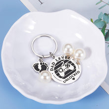 Load image into Gallery viewer, New Dad Keychain Gifts Pregnancy Announcement for Dad Husband, First Time Dad, Dad to be, Soon to be Dad Boyfriend Fathers Day Christmas Birthday Day Gifts Dad Level Unlocked Keychain