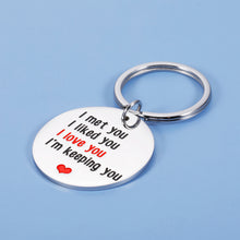 Load image into Gallery viewer, Valentines Day Gifts for Him Her Keychain for Boyfriend Husband from Wife Girlfriend Birthday Anniversary I Love You Gifts Wedding Engagement Gifts for Groom Bride Fiance Fiancee Men Women