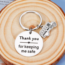 Load image into Gallery viewer, School Bus Driver Gift Keychain Appreciation Gift for Men Thank You Gifts Bus Key Chain for Keeping Me Safe Birthday Retirement Going Away Gifts for Him Bus Driver