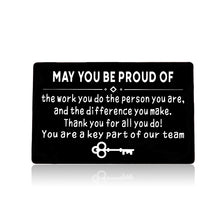 Load image into Gallery viewer, Employee Appreciation Gift Coworkers Boss Colleagues Wallet Insert Card Gifts Leaving Going Away Farewell Goodbye Retirement Thank You Gifts Work Office Staff Holiday Christmas Gifts Women Men