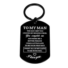 Load image into Gallery viewer, I Love You Gifts for Him Anniversary Birthday Valentines Day Christmas Keychain Gifts for Husband Boyfriend Fiance Him Men from Wife Girlfriend Engagement Wedding Present for Groom Couple…