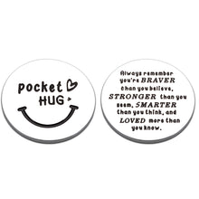 Load image into Gallery viewer, Pocket Hug Token Keepsake for Friends Family You are Braver Than You Believe Isolation Lockdown Social Distancing Love Gift Miss You Note Double-Sided Inspirational Gifts for Daughter Son Boys Girls