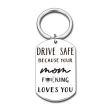 Load image into Gallery viewer, Funny Birthday Gift for Son Daughter from Mom Drive Safe Keychain Gift for New Driver Valentines Day Christmas Gifts for Boy Girl Stocking Stuffers for kids Men Women Graduation Gag Gifts for Him Her