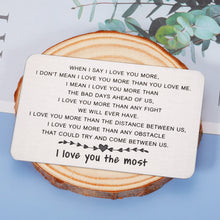 Load image into Gallery viewer, Sentimental Wallet Card Insert Gifts for Him Boyfriend Husband Gifts for Christmas Birthday from Girlfriend Wife Mini Love Note Valentine Anniversary Wedding Gifts For Groom Bride Him Her Men Women