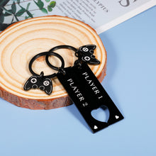 Load image into Gallery viewer, 1 Year Anniversary GIFS for Boyfriend Girlfriend Couple Him Her Women Men 1st Wedding Anniversary Keychain Gift for Husband Wife Fiance Fiancee Gamer Level 1 Completed Matching Keychain Double Sided