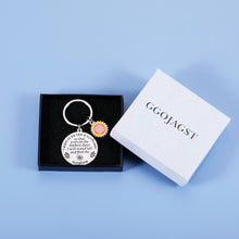 Load image into Gallery viewer, Sunflower Keychain Gifts for Women Her Best Friend Daughter Inspirational Spiritual Charm Key Chain Birthday Christmas Graduation Floral Gifts for Sister Teen Girls Sunflower Jewelry Accessories