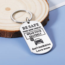 Load image into Gallery viewer, Sweet Sixteen Birthday Gift for Son Daughter from Mom New Driver Keychain Drive Safe Gift for Teenager Boy Girl Valentines Day Christmas Stocking Stuffers Graduation Gifts for Kids Him Her