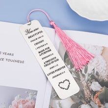 Load image into Gallery viewer, Inspirational Christian Gifts for women Bible Verse Bookmark with Tassel Book Lover Gifts for Women Birthday Christmas Bookmarks Gifts for Friends Girl Sister Female Bookworms Book Club Religious Gift