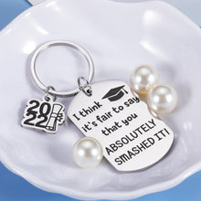 Load image into Gallery viewer, Graduation Keychain Gift Back to School for Him Her Son Daughter from Mom Class of 2022 Gifts for Seniors High School College Medical Student Inspirational Grad Gifts for Her Him Boy Girl Women Men