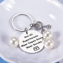 Load image into Gallery viewer, Nurse Thank You Gift Inspirational Keychain Gifts for RN Nurses Practitioner Pendant Appreciation Charm for Nursing School Student Graduation Birthday Christmas Nurse’s Day Gift Male