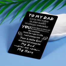 Load image into Gallery viewer, Dad Gifts from Daughter Wallet Card Insert for Dad Christmas Gift for Best Dad Step Dad Bonus Dad Father Daughter Gifts from Kids Birthday Father's Day Gift for Husband from Wife Stocking Stuffer Men