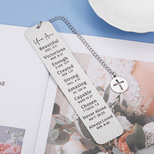Load image into Gallery viewer, Inspirational Religious Bookmarks for Women, Christian Bible Verse Bookmark for Girls Daughter Book Lovers Birthday Christmas Bookmarks Gift for Friend Female Bookworm Church Bulk Gift