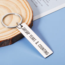 Load image into Gallery viewer, 10 Year Anniversar Gifts for Husband Wife 10th Wedding Anniversary Keychain for Him Her Couple Men Women Tin Aluminum Anniversary GIF 10 Year Marriage Gift for Friends Mom Dad Parent Daughter Son Brand: GGOJAGST