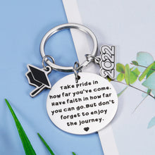 Load image into Gallery viewer, Christmas Gifts for Women Men Boy Girl Son Daughter Senior Grad PHD Master Graduates Inspirational Keychain for Middle High School College Student Graduation Back to School for Him Her from Dad Mom