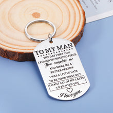 Load image into Gallery viewer, Birthday Keychain Gifts for Boyfriend Valentines Day Anniversary Romantic Gifts for Him Husband from Girlfriend Wife Couples Fiance Groom Wedding Engagement Gifts Key Chain I Love You Present