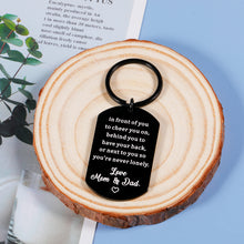 Load image into Gallery viewer, Valentine Gifts for Son from Mom Dad to My Son Inspirational Keychain Valentines Day Birthday Graduation Back to School Christmas Gift for Kids Teen Boys Him Stepson Gifts from Stepmom Double Sided