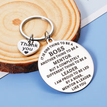 Load image into Gallery viewer, Boss Day Gifts for Women Men Boss keychain for Coworker Leader Supervisor Retirement Leaving Away Present for Office Colleagues Christmas Birthday Farewell New Years Goodbye Keepsake to Mentor