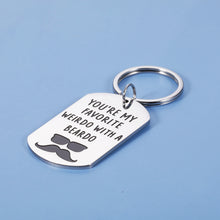 Load image into Gallery viewer, Keychain for Boyfriend Funny Valentines Day Gifts for Him Husband Anniversary Birthday Christmas Gifts for Men You're My Favorite Weirdo Cute Gag Gifts for Boyfriend from Girlfriend