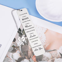 Load image into Gallery viewer, Boss Day Gift for Women Men Boss Supervisor Leader Retirement Leaving Away Goodbye Bookmark Gift Boss Lady Manager Goodbye Farewell Appreciation Thank You Gift Christmas Birthday Present for Him Her