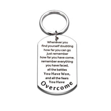 Load image into Gallery viewer, Recovery Gifts for Women Men After Surgery Addiction Inspirational Keychain Gifts for Cancer Survivor Warrior Fighter Sympathy Gift Stay Strong Gift Sobriety Gift for alcoholics AA Gift Stress Relief