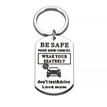 Load image into Gallery viewer, Sweet Sixteen Birthday Gift for Son Daughter from Mom New Driver Keychain Drive Safe Gift for Teenager Boy Girl Valentines Day Christmas Stocking Stuffers Graduation Gifts for Kids Him Her