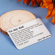 Load image into Gallery viewer, Dad Birthday Christmas Gifts from Daughter to Daddy Stepdad Wallet Insert Card Fathers Day Valentine Gifts for New Dad to be Husband from Kids Wife Father of The Bride Wedding Gifts Men Him