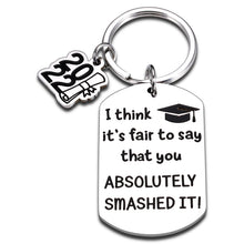 Load image into Gallery viewer, Graduation Keychain Gift Back to School for Him Her Son Daughter from Mom Class of 2022 Gifts for Seniors High School College Medical Student Inspirational Grad Gifts for Her Him Boy Girl Women Men