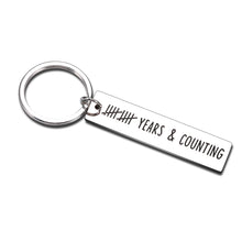 Load image into Gallery viewer, 10 Year Anniversar Gifts for Husband Wife 10th Wedding Anniversary Keychain for Him Her Couple Men Women Tin Aluminum Anniversary GIF 10 Year Marriage Gift for Friends Mom Dad Parent Daughter Son Brand: GGOJAGST