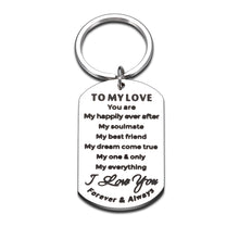 Load image into Gallery viewer, Anniversary Valentine Wedding Keychain Gifts for Love Husband Wife Fiance Fiancee Groom Bride Boyfriend Girlfriend Soulmate Men Women Birthday Christmas Present for Her Him