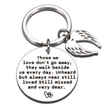 Load image into Gallery viewer, Sympathy Gift, Memorial Keychain Gifts for Loss of Loved one, Bereavement Gift for Loss of Father Mother Husband, in Memory of Daughter Son Condolence Remembrance Gifts Those We Love Don't Go Away