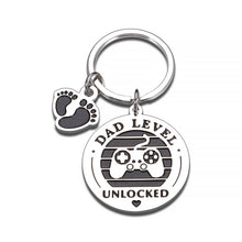Load image into Gallery viewer, New Dad Keychain Gifts Pregnancy Announcement for Dad Husband, First Time Dad, Dad to be, Soon to be Dad Boyfriend Fathers Day Christmas Birthday Day Gifts Dad Level Unlocked Keychain