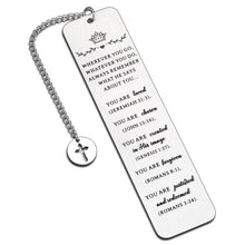 Load image into Gallery viewer, Inspirational Christian Bookmark Gifts for Women Bible Verse Bookmark for Girls Daughter Book Lovers Birthday Christmas Bookmarks Gift for Friend Female Bookworm Religious Church Bulk Gift