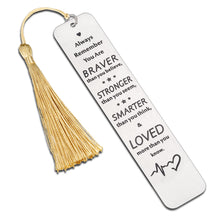 Load image into Gallery viewer, Best Friend Gifts for Women Inspirational Bookmark Christmas Stocking Stuffers for Kids Men Women Daughter Son Gifts from Mom Dad for Birthday Graduation Gifts for Girls Book Lover Breast Cancer Gifts