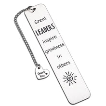 Load image into Gallery viewer, Boss Day Appreciation Gifts for Women Men Great Leader Boss Superior Bookmark for Supervisor Principal Manager Christmas Birthday Promotion Thanksgiving Retirement Encouraging Gift from Employees