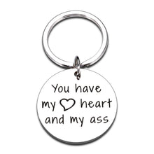 Load image into Gallery viewer, Funny Keychain Gifts for Men Valentines Day Gifts for Him Her Husband Boyfriend Couples Gifts for Anniversary Birthday Wedding Gift for Groom Fiance You Have My Heart Present Him Her Girlfriend Wife