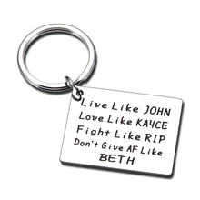 Load image into Gallery viewer, Yellowstone Keychain for Women Men Yellowstone TV Show Merchandise for Fans Lovers Best Friend BFF Gifts Funny Birthday Valentines Day Christmas Novelty Jewelry Gifts for Son Daughter Live Like John