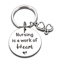 Load image into Gallery viewer, Nurse Appreciation Gifts Inspirational Keychain Gifts for RN Nurses Practitioner Pendant Thank You Charm for Nursing School Student Graduation Birthday Christmas Nurse’s Day Gift Male
