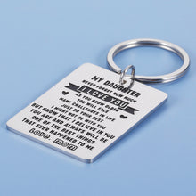 Load image into Gallery viewer, to My Daughter Keychain Gift from Mom Inspirational Gifts for Teen Girl Women Birthday Valentines Day Mother's Day Graduation Gift to Daughter from Mother in Law Step Daughter Wedding Christmas Gifts