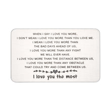 Load image into Gallery viewer, Sentimental Wallet Card Insert Gifts for Him Boyfriend Husband Gifts for Christmas Birthday from Girlfriend Wife Mini Love Note Valentine Anniversary Wedding Gifts For Groom Bride Him Her Men Women