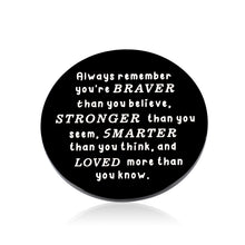 Load image into Gallery viewer, Pocket Hug Token Keepsake for Friends Family You are Braver Than You Believe Isolation Lockdown Social Distancing Love Gift Miss You Note Double-Sided Inspirational Gifts for Daughter Son Boys Girls