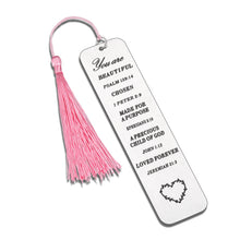 Load image into Gallery viewer, Inspirational Christian Gifts for women Bible Verse Bookmark with Tassel Book Lover Gifts for Women Birthday Christmas Bookmarks Gifts for Friends Girl Sister Female Bookworms Book Club Religious Gift