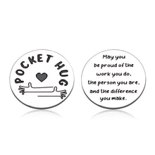 Load image into Gallery viewer, Boss Day Gift Token for Women Men Boss Leader Inspirational Pocket Hug for Manager Supervisor Mentor Coworker Birthday Christmas Retirement Leaving Stocking Stuffers Appreciation Gifts for Him Her