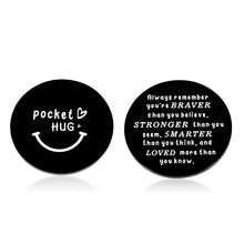 Load image into Gallery viewer, Pocket Hug Token Keepsake for Friends Family You are Braver Than You Believe Isolation Lockdown Social Distancing Love Gift Miss You Note Double-Sided Inspirational Gifts for Daughter Son Boys Girls