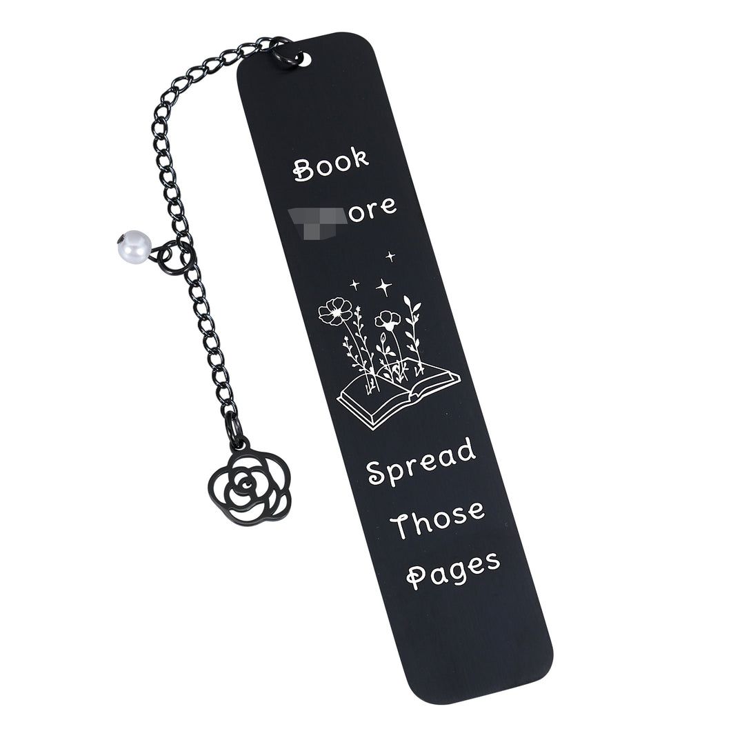 Gift for Girl, Funny Bookmark for Book Lover Bookish Bookworm Nerd, Book Markers for Women Her Girl, Spicy Reader Book Club Christmas Stocking Stuffer Birthday Day Gift, Bookmark with Chain