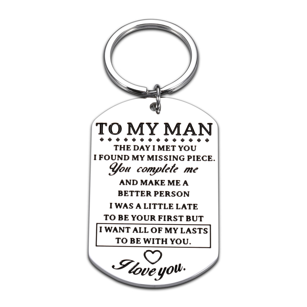 Birthday Keychain Gifts for Boyfriend Valentines Day Anniversary Romantic Gifts for Him Husband from Girlfriend Wife Couples Fiance Groom Wedding Engagement Gifts Key Chain I Love You Present