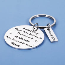 Load image into Gallery viewer, Coach Thank You Basketball Coach Gift Appreciation Keychain for Hockey Baseball Soccer Coach Teacher Celebration Match Cheer Keyring for Softball Swimming Coach Going Away Retirement Christmas
