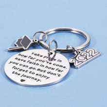 Load image into Gallery viewer, Christmas Gifts for Women Men Boy Girl Son Daughter Senior Grad PHD Master Graduates Inspirational Keychain for Middle High School College Student Graduation Back to School for Him Her from Dad Mom

